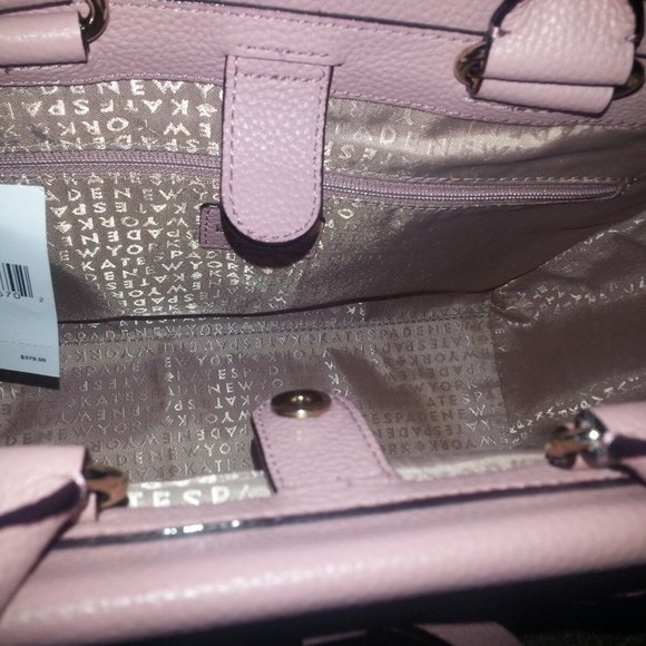 KATE SPADE New York-AVALON PLACE NATALA-ROSEFROST Pebbled Leather Tote w/Strap-N - Picture 7 of 8